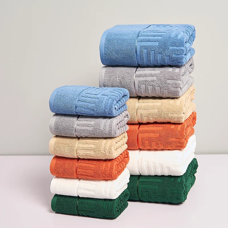 Cotton Thickened Soft Bath Towel Comfortable Bath Towel for Home Bathrooms