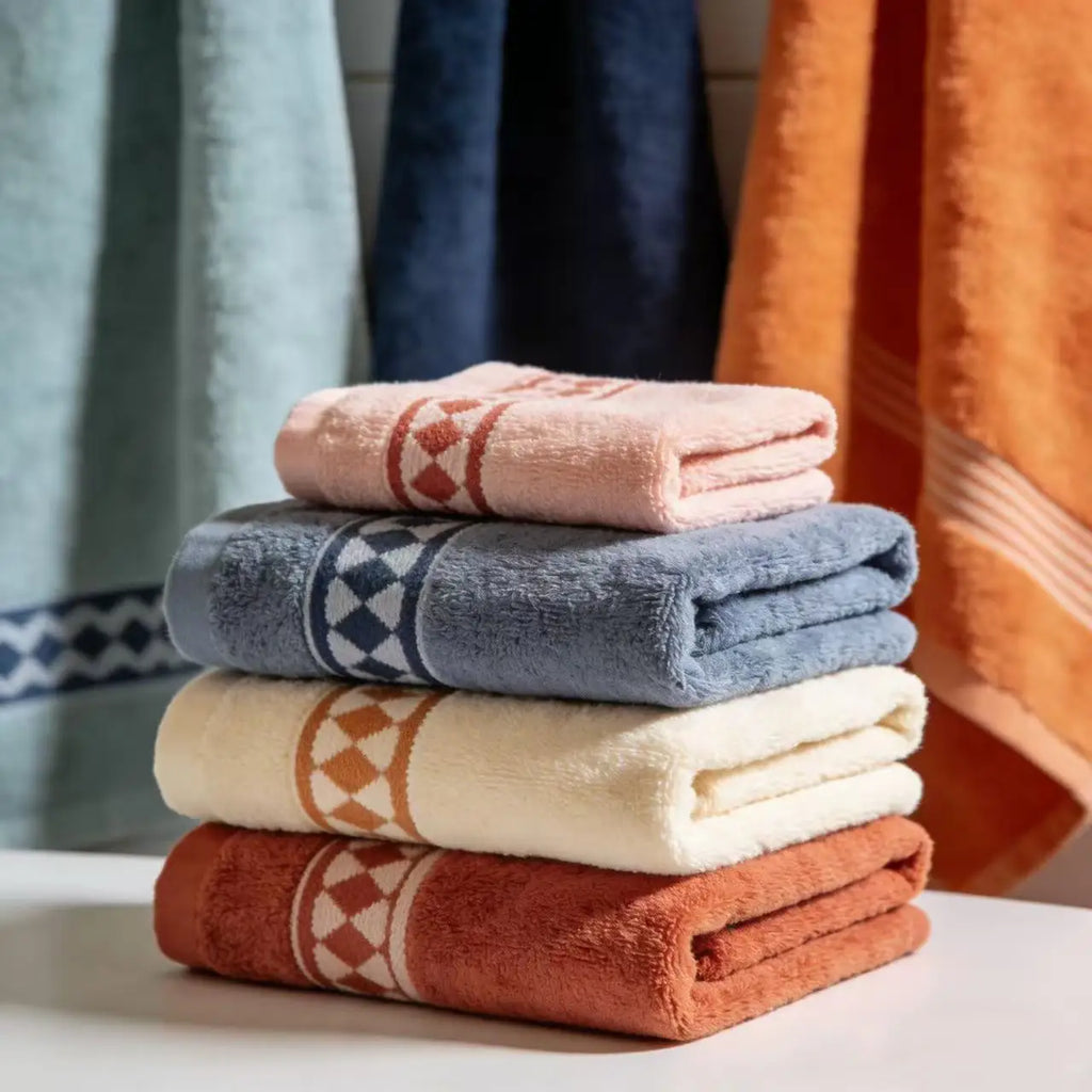 Organic Cotton Terry 600gsm Soft Bath Towel Set Eco-Friendly