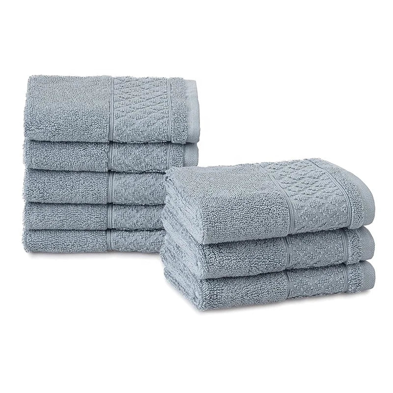 Multicolor Bath Three-piece Towel Set Hand/Face Cotton Towels Sets