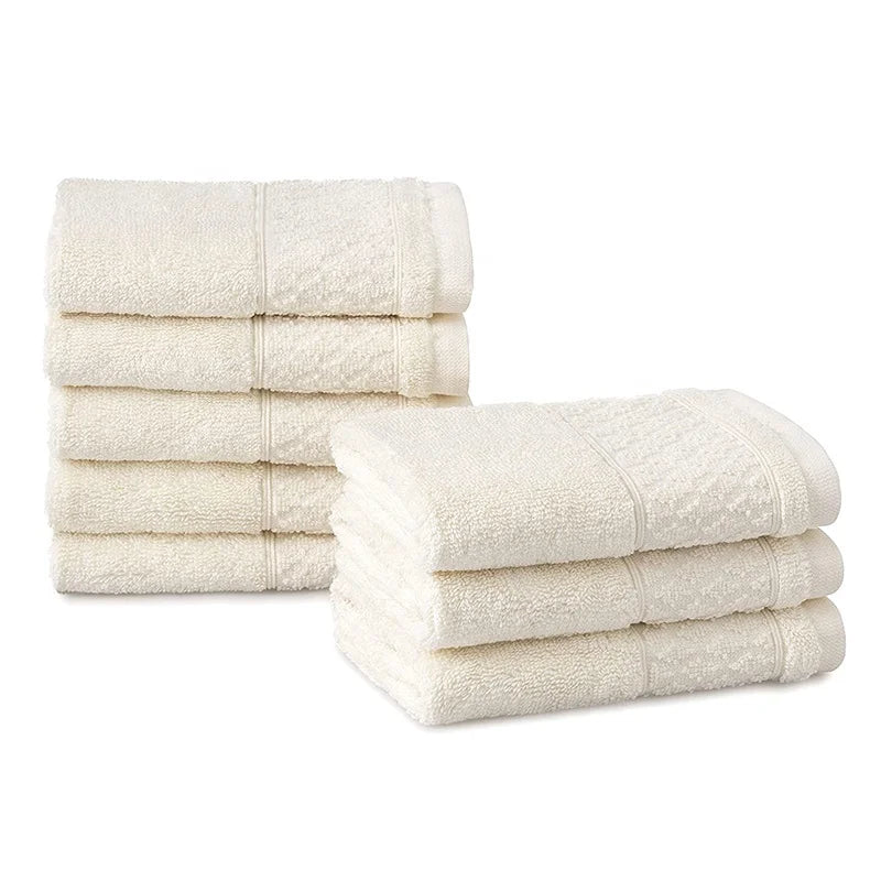 Multicolor Bath Three-piece Towel Set Hand/Face Cotton Towels Sets