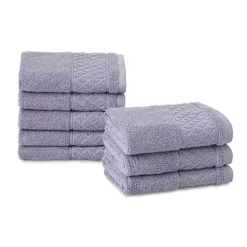 Multicolor Bath Three-piece Towel Set Hand/Face Cotton Towels Sets