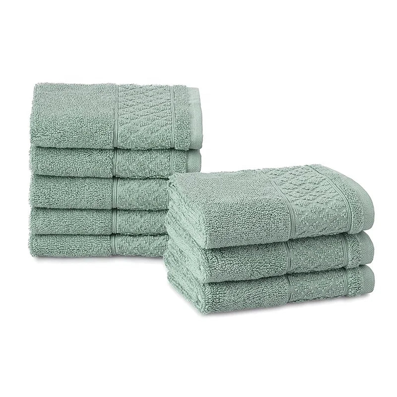 Multicolor Bath Three-piece Towel Set Hand/Face Cotton Towels Sets